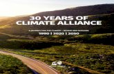 30 YEARS OF CLIMATE ALLIANCE · 2 days ago · 6 7 foreword Thirty years ago, representatives of twelve munic- ipalities in Austria, Germany and Switzerland met with delegates of