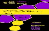 High Achieving White Working Class (HAWWC) Boys Project ... Boys/HAWWC Boys Project Report.pdf · The project has been led by CREC working within three UK LA’s, (Birmingham, Oxfordshire