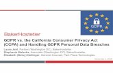 GDPR vs. the California Consumer Privacy Act (CCPA) and Handling GDPR Personal Data … · 2018-11-01 · • First enforcement action against a Canadian analytics company for breaches