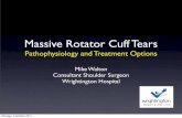 Massive Rotator Cuff Tears - ShoulderDoc tear pathology - Mike Walton.pdf · • Restore Anatomy • Rotator Cuff Repair • Quality / Mobility - tendon and muscle • Biology •