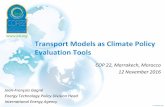 Transport Models as Climate Policy Evaluation Tools transport activity: Mode matters National passenger transport activity (pkm) in 2015, by mode France United K ingdom EU Nordic Canada