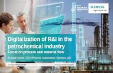 Digitalization of R&I in the petrochemical industry · Our digital portfolio Digital twin (products and infrastructure) Siemens software Siemens digital services Design Operate Service