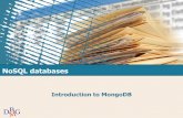 NoSQL databases D BM G · MongoDB: Replication A replica set is a group of mongoDB instances that maintain the same data set Replica sets = Multiple copies of data Replication provides