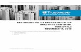 07 CERTIFICATE POLICY AND CERTIFICATION PRACTICES ... › CA › twcps5_2.pdf · November 14, 2018 | Trustwave Certificate Policy & Certification Practices Statement v5.2 3 This document