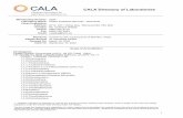CALA Directory of Laboratoriescala.ca/scopes/2694.pdf · CR-TM-153; CFIA CVDR-M-3033.01 LC-MS/MS Brombuterol hydrochloride Cimaterol Clenbuterol hydrochloride Clenpenterol hydrochloride