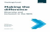 Making the difference - King's Fund · Making the difference Diversity and inclusion in the NHS Authors Michael West Jeremy Dawson Mandip Kaur December 2015. aing the difierence diversity