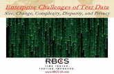 Enterprise Challenges of Test Data - RBCS, IncEnterprise Challenges of Test Data Size, Change, Complexity, Disparity, and Privacy