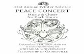 Happy Holidays to All! PEACE CONCERTvetpeace/articles/VFP07Solsticeprogram.pdf · Happy Holidays to All! Other veterans for peace: Mazzeo Brundage Roy Coleman Jessie Gainey, Jr. Wayne