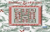Holiday Traditions...Holiday Traditions Page Quil 1 ©2015 Henry Glass & Co., Inc. Quilt Layout Page 3 Quilt Top Assembly (Refer to the Quilt Layout while assembling.) 8. Sew (1) A