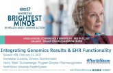 Integrating Genomics Results & EHR Functionality€¦ · • Define how EHR interacts with genomic data, even as interpretation of that data keeps changing • Analyze build vs. buy
