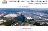 No Slide Titlehemraj.listedcompany.com/misc/presentation/... · 9/8/2014  · (approx Baht 2.8 billion 2015-2019) in 4 Industrial Estates with financial close end of 2014. Increase