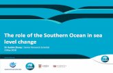 The role of the Southern Ocean in sea level change · This project is going to focus on the role of the Southern Ocean in sea-level change, through examining thermal expansion (heat