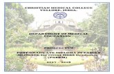 CHRISTIAN MEDICAL COLLEGE VELLORE, INDIA. · The Christian Medical College, Vellore, ... 1. Those completing both MBBS and internship at CMC and have a 2 year service obligation to