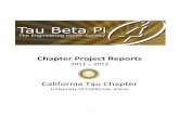 Chapter Project Reports - Tau Beta Pi T.pdf · Chapter Project Reports 2011 – 2012 California Tau Chapter University of California, Irvine Introduction The Tau Beta Pi National
