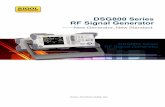 DSG800 Series RF Signal Generator - Sicamax · DSG800 Series RF Signal Generator ——New Generator, New Standard D800 ere RF na enerator. 2 RIGOL DSG800 product overview The DSG800