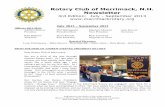 Rotary Club of Merrimack, N.H. Newsletter...Aug. 1 August is Rotary’s Membership & Extensions Month. Aug. 1 Eric Gallant is a new member of Rotary. Aug. 27 Homestead Restaurant Night