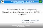 Sustainable Waste Management, Experience from Russia and ... · Russia Reclamation ( remediation ) of contaminated land. Coordination of legislative and executive power activity in