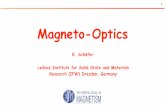 magnetism.eumagnetism.eu/esm/2019/slides/schaefer-slides_Magnetooptics[com… · Magneto-Optics MO Recording wiki/Faraday_rotator Light control: Faraday rotator, isolator, modulator