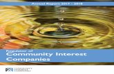 Community Interest Companies - gov.uk · by the Regulator of Community Interest Companies - Ceri Witchard Welcome to the 2017/18 Annual Report on Community In-terest Companies, (CICs),
