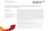 Evaluation of digital dental models obtained from dental ... · digital model and actual plaster cast can be obtained from a single impression, which results in a marked reduction