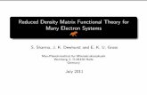 Reduced Density Matrix Functional Theory for Many Electron ...elk.sourceforge.net/CECAM/Sharma-RDMFT.pdf · Exchange-correlation energy functionals \Power functional", Sharma et al.