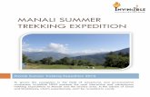 Manali summer Trekking expedition - INVINCIBLE › upload › event › brochures › ... · Manali summer Trekking expedition Page 2 About Manali Manali, one of the most famous hill
