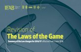 Revision of The Laws of the Game - static-3eb8.kxcdn.comstatic-3eb8.kxcdn.com/documents/80/Presentation Law Changes_v0.… · Revision of The Laws of the Game Summary of the Law changes