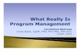 Facilitated Methods Greta Blash, PgMP, PMP, PMI-PBA, PMI ... ... project management plan Monitor stakeholder