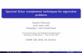 Spectral Schur complement techniques for eigenvalue …kalantzi/talks/newton.pdfSpectral Schur complement techniques for eigenvalue problems Vassilis Kalantzis joint work with Ruipeng
