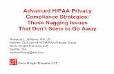 Advanced HIPAA Privacy Compliance Strategies: Those ... · Consumer Breach Notification Many state laws mandate notification HIPAA has no specific notification requirement but Covered