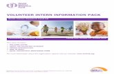 VOLUNTEER INTERN INFORMATION PACK · 2017-03-15 · VOLUNTEER INTERN INFORMATION PACK This pack includes: ! WELCOME LETTER ! ABOUT THE VOLUNTEER INTERSHIP ! ... If you're passionate