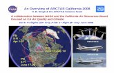 An Overview of ARCTAS California 2008 · An Overview of ARCTAS California 2008 H. B. Singh & the ARCTAS Science Team A collaboration between NASA and the California Air Resources