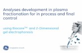 Analyses development in plasma fractionation for in ... · Analyses development in plasma fractionation for in process and final control using BiacoreTM and 2-Dimensional ... CV =1.3%