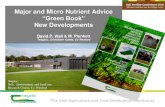 Major and Micro Nutrient Advice - Teagasc · 2019-06-25 · Major and Micro Nutrient Advice ... • Nutrient requirements for livestock systems • Review of on-farm sustainability