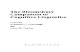 The Bloomsbury Companion to Cognitive Linguistics Language Acquisiti… · The Bloomsbury Companion to Cognitive Linguistics After situating language pedagogy in the context of current