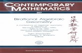 CONTEMPORARY MATHEMATICSCoNTEMPORARY MATHEMATICS 207 Birational Algebraic Geometry A Conference on Algebraic Geometry in Memory of Wei-Liang Chow (1911-1995) April 11-14, 1996 Japan-U.S.