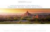 MYANMAR (BURMA) - AdventureWomen · Pagodas, Boats, Bikes, and Hikes January 21 - February 1, 2018 adventurewomen Ì 14 mount auburn street, watertown ma 02472 Ìt: (617) 544-9393