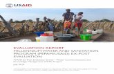 EVALUATION REPORT - Globalwaters.org · 2019-09-05 · EVALUATION REPORT MILLENNIUM WATER AND SANITATION PROGRAM (PEPAM/USAID) EX-POST EVALUATION . WASH Ex-Post Evaluation Series—Water