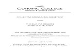 COLLECTIVE BARGAINING AGREEMENT - SBCTC...Collective Bargaining Agreement between Olympic College Board of Trustees and The Olympic College Association for Higher Education, 2016-2019