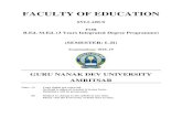 FACULTY OF EDUCATION - Guru Nanak Dev Universitygndu.ac.in/syllabus/201819/EDUCATION/B ED M ED 3 YEARS... · 2019-04-04 · 3 B.ED. M.ED. (3 Y EARS INTEGRATED DEGREE PROGRAMME) SEMESTER–II