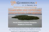 Cooperation and conflict over swamp forests in …gobeshona.net/wp-content/uploads/2018/01/2.Parvin...2018/01/02  · Ratargul Swamp Forest • 26 km N of Sylhet • 204 ha of Forest