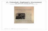 J. Habakuk Jephson’s Statement · 2019-11-26 · 2 | Page J. Habakuk Jephson’s Statement J. HABAKUK JEPHSON’S STATEMENT In the month of December in the year 1873, the British