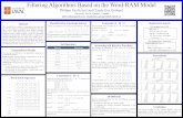 Filtering Algorithms Based on the Word-RAM Modelquimper/publications/wordram_poster.pdf · Filtering Algorithms Based on the Word-RAM Model Philippe Van Kessel and Claude-Guy Quimper