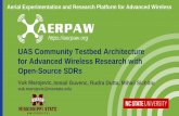 UAS Community Testbed Architecture for Advanced Wireless ...€¦ · Rural Area UAV Relays and Post-Disaster Cellular Connectivity Cellular BS Agricultural IoT Monitoring and Data