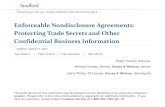 Enforceable Nondisclosure Agreements: Protecting Trade ...media.straffordpub.com/products/enforceable... · 9.08.2016  · Non-Disclosure Agreements—Common Pitfalls Define the Deal