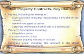 Real Property Contracts- Key Clauses - Online Legal and ... class 3 slides.pdfLegal Document Preparation Class 3 Slide 3 Real Property Contracts- Key Clauses 3 • Type of title to