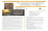 ST. THOMAS THE APOSTLE CATHOLIC CHURCH · 11/19/2017  · 4100 South Coulter Street Amarillo, TX 79109 Thirty-Third Sunday in Ordinary Time November 19, 2017 ... date of the wedding.