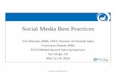 Social Media Best Practices - Cloud Object Storage › v3-app_crowdc › assets › 2 › 27 › 27c1d... · 2016-05-06 · Social Media Best Practices Erin Michael, MBA, CPhT, Director