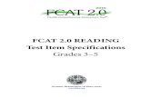 FCAT 2.0 2010 Reading Test Item Specifications Grades 3-5languageartsreading.dadeschools.net/pdf/Elementary... · 2015-05-27 · FCAT 2.0 Reading Test Item Specifications Grades 3–5