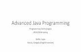 Advanced Java Programming - irh.inf. Advanced Java Programming ¢â‚¬¢Java 5 ¢â‚¬¢Generics ¢â‚¬¢(Enums) ¢â‚¬¢Java